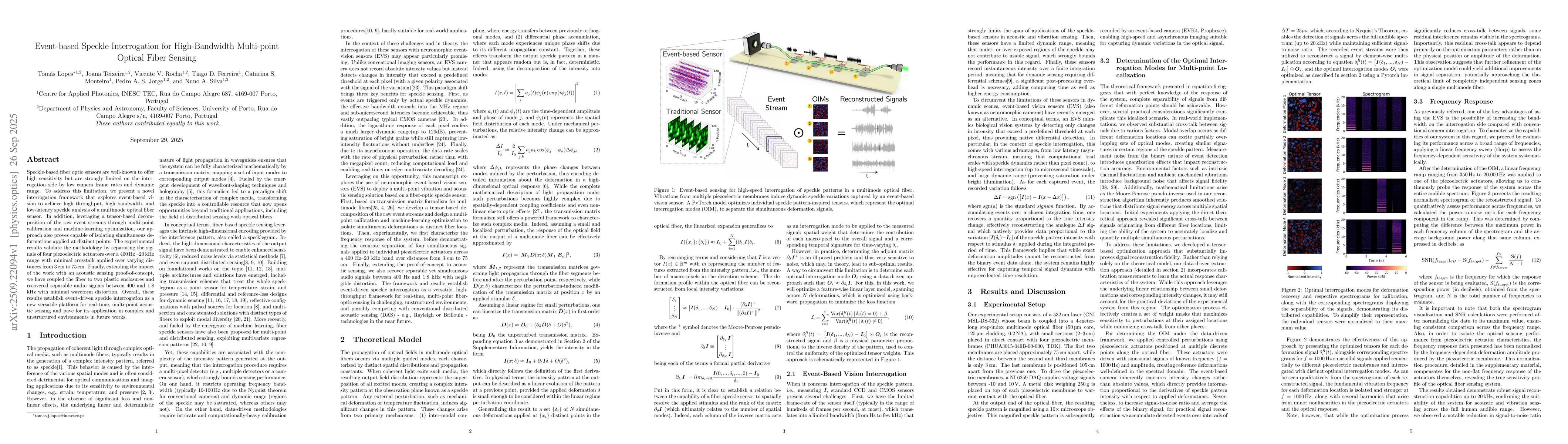 Thumbnail for Event-based Speckle Interrogation for High-Bandwidth Multi-point Optical
  Fiber Sensing