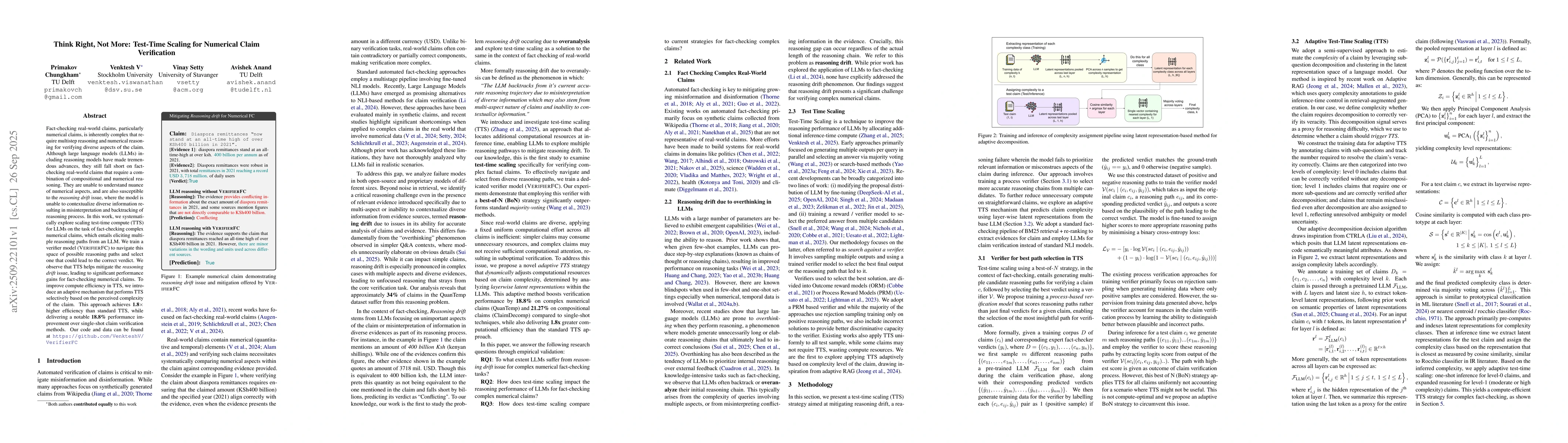 Thumbnail for Think Right, Not More: Test-Time Scaling for Numerical Claim
  Verification
