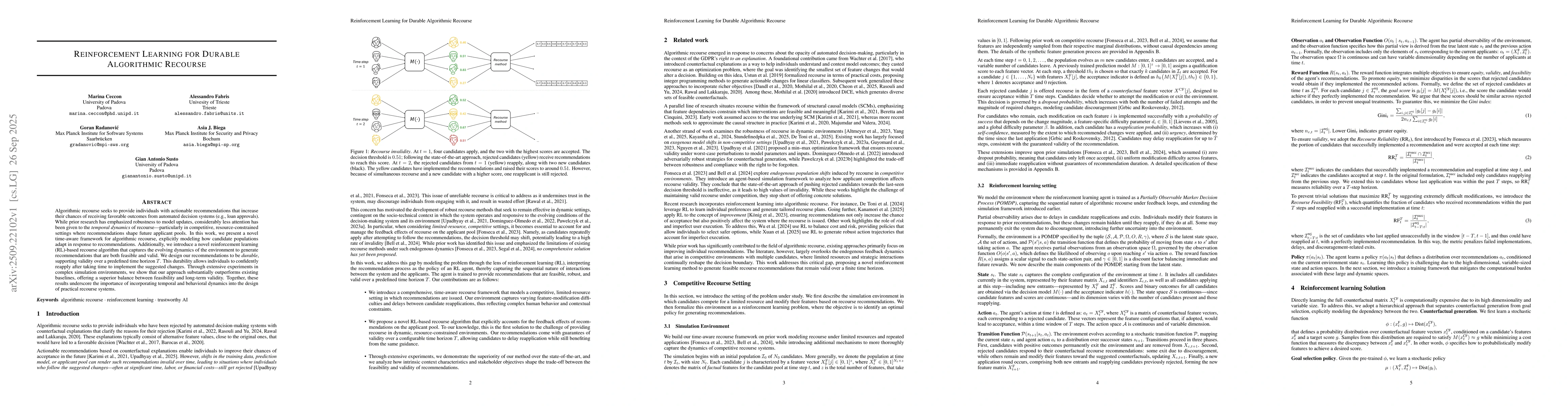 Thumbnail for Reinforcement Learning for Durable Algorithmic Recourse