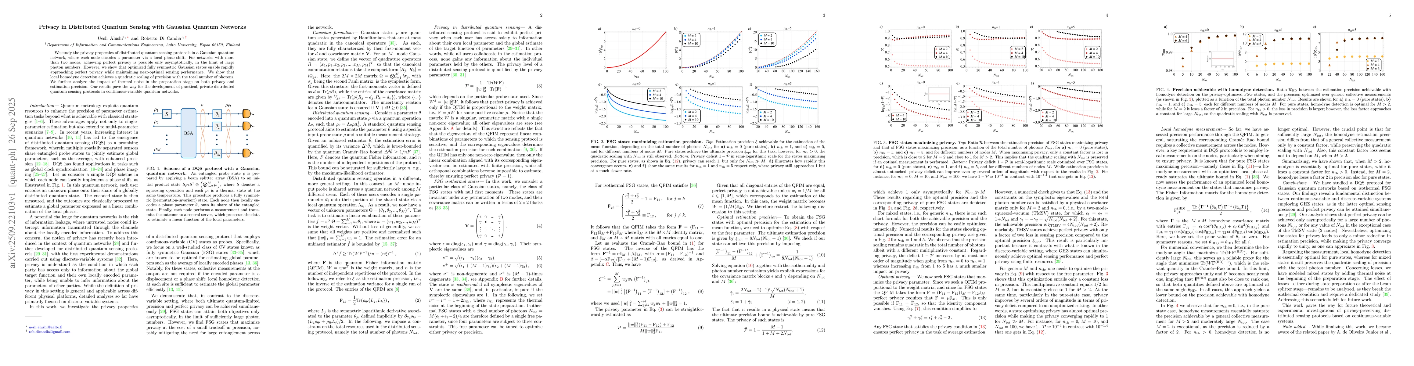 Thumbnail for Privacy in Distributed Quantum Sensing with Gaussian Quantum Networks