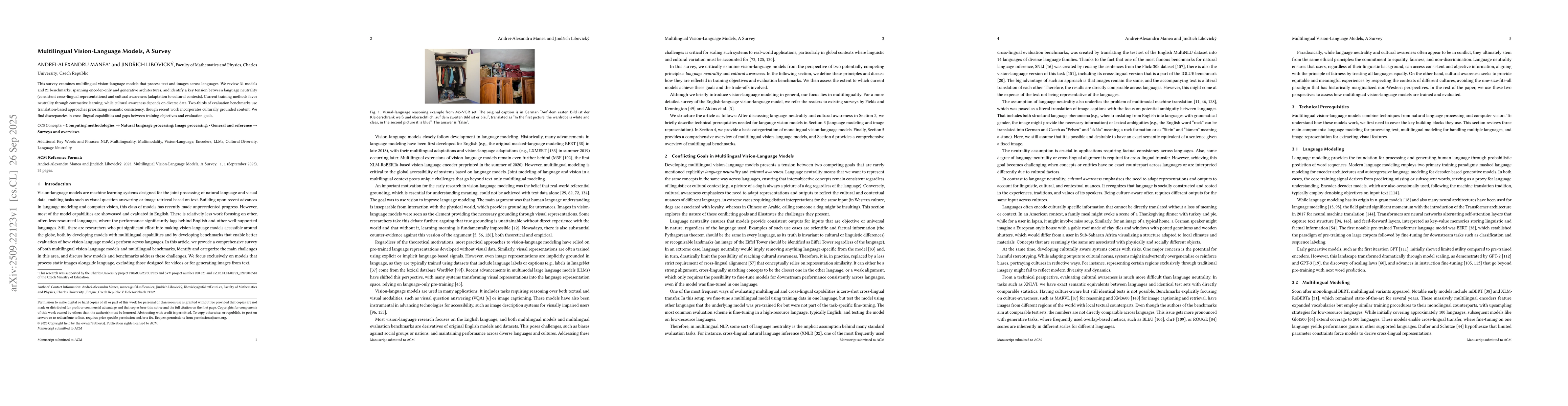 Thumbnail for Multilingual Vision-Language Models, A Survey