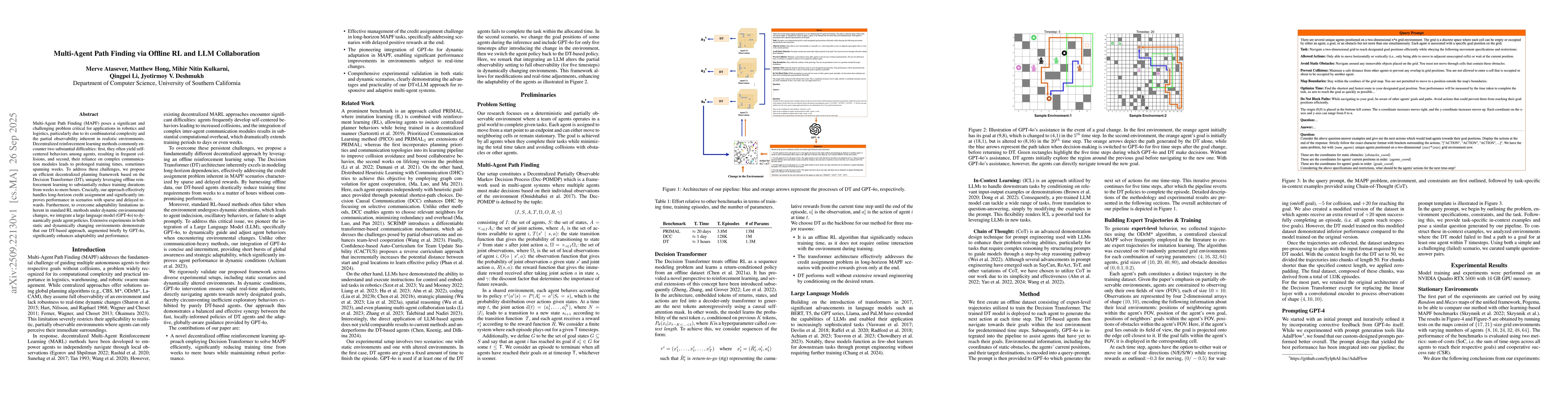 Thumbnail for Multi-Agent Path Finding via Offline RL and LLM Collaboration