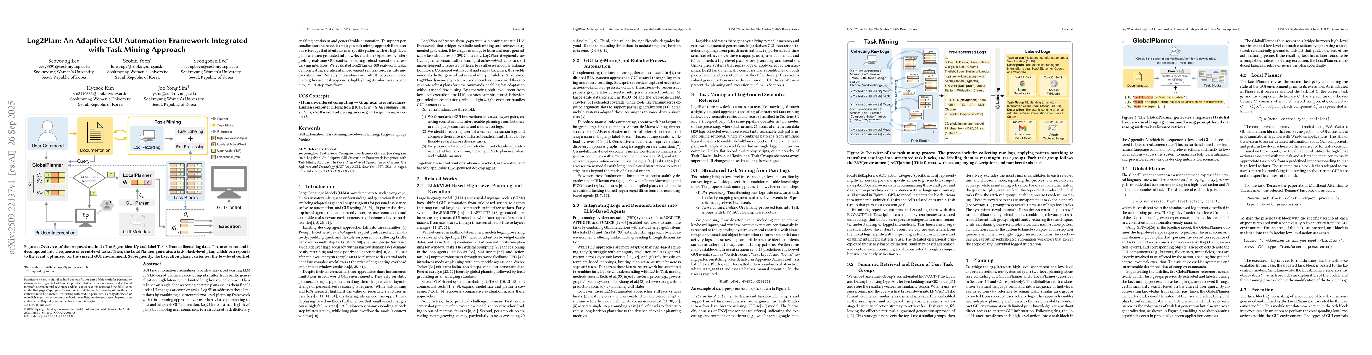 Thumbnail for Log2Plan: An Adaptive GUI Automation Framework Integrated with Task
  Mining Approach