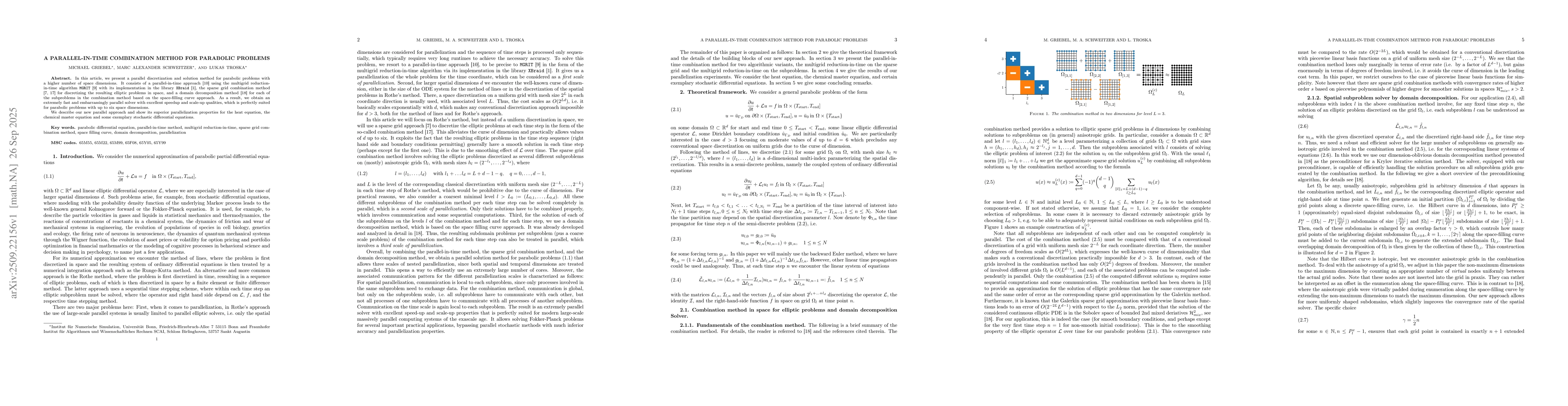 Thumbnail for A Parallel-in-Time Combination Method for Parabolic Problems