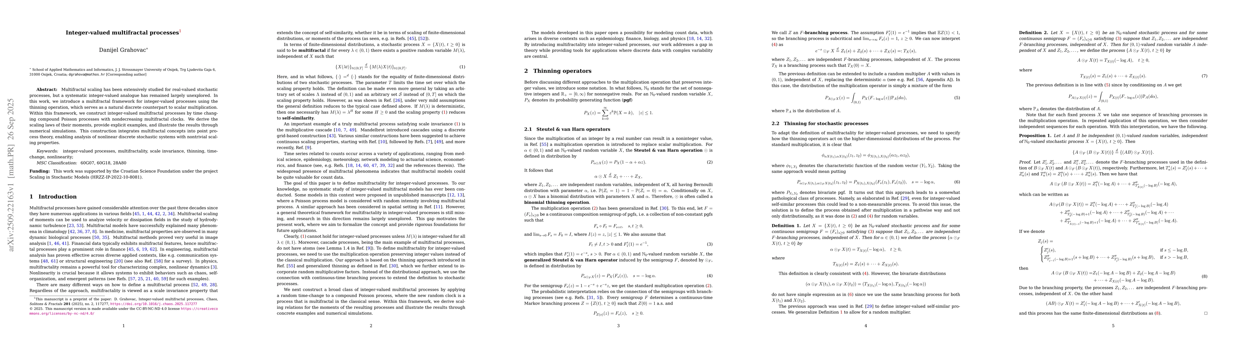 Thumbnail for Integer-valued multifractal processes