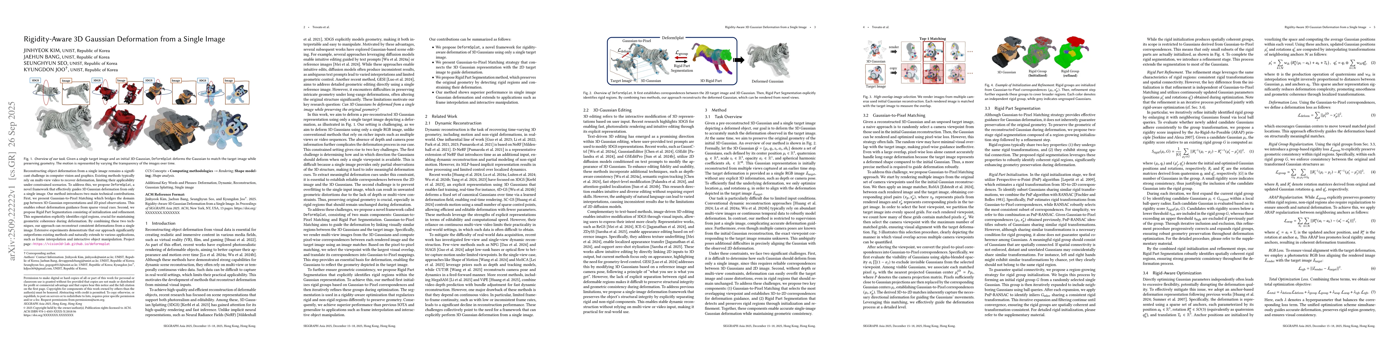 Thumbnail for Rigidity-Aware 3D Gaussian Deformation from a Single Image