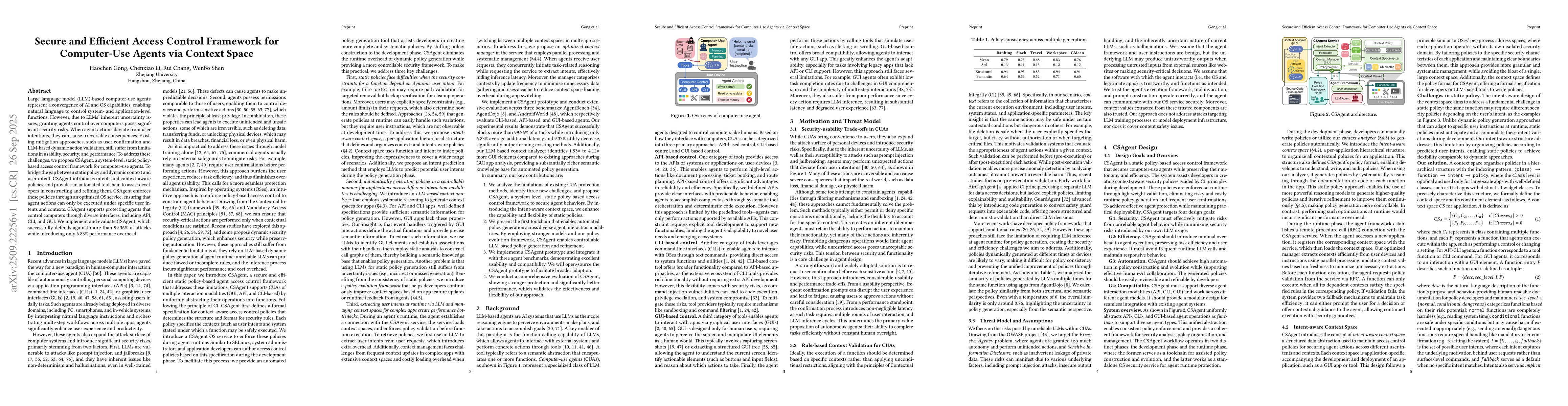 Thumbnail for Secure and Efficient Access Control for Computer-Use Agents via Context
  Space
