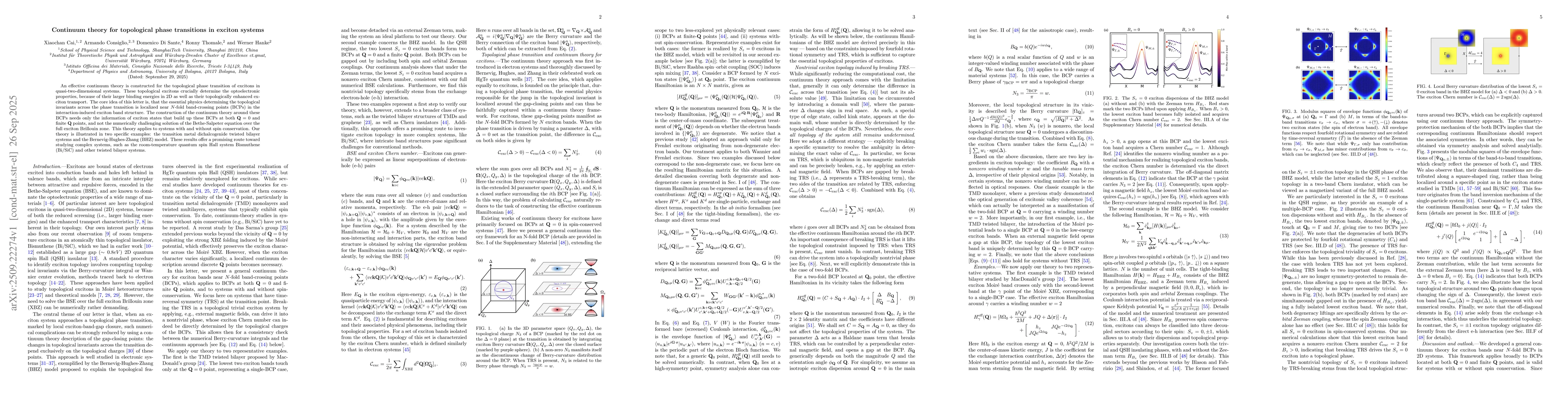 Thumbnail for Continuum theory for topological phase transitions in exciton systems