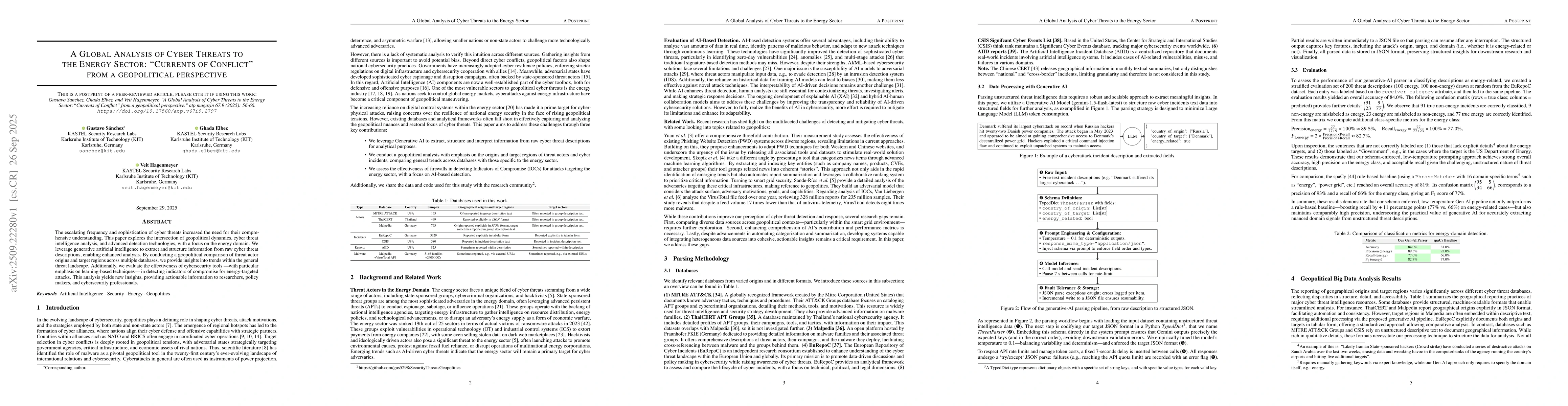 Thumbnail for A Global Analysis of Cyber Threats to the Energy Sector: "Currents of
  Conflict" from a Geopolitical Perspective