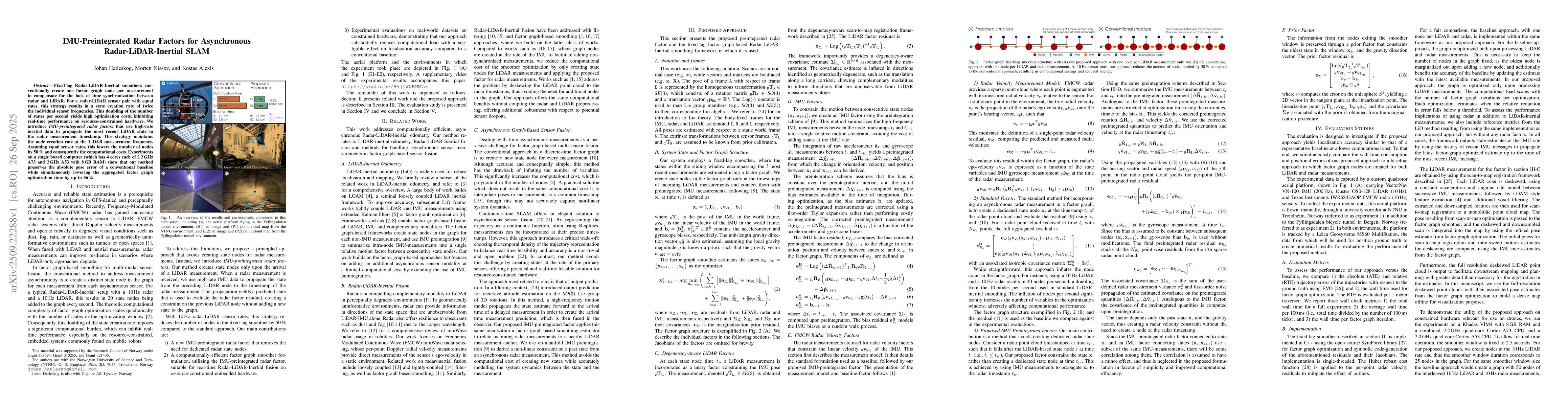 Thumbnail for IMU-Preintegrated Radar Factors for Asynchronous Radar-LiDAR-Inertial
  SLAM