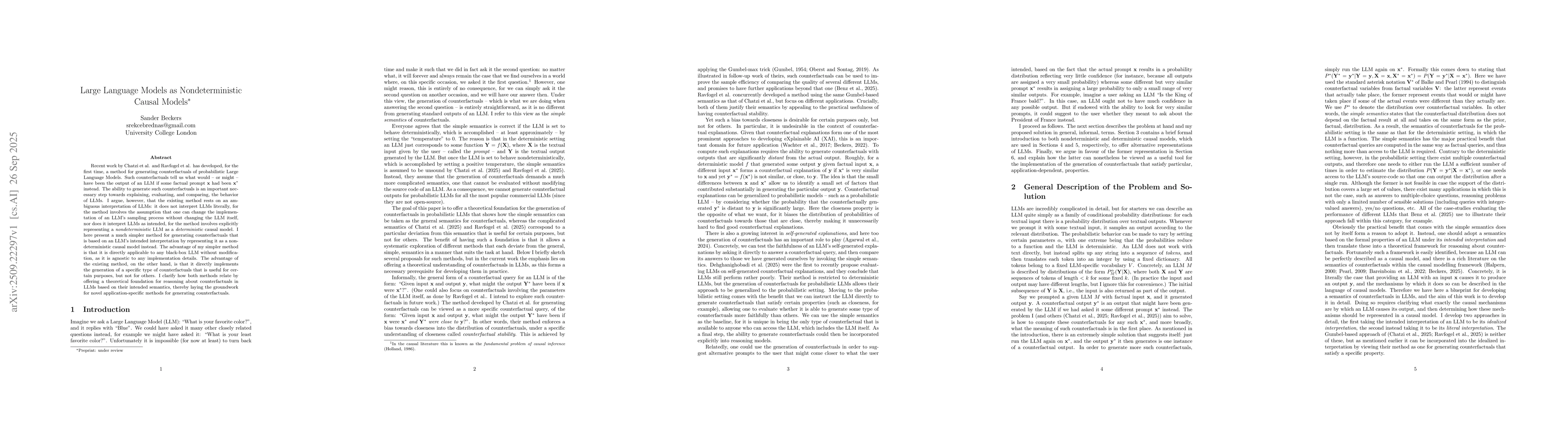 Thumbnail for Large Language Models as Nondeterministic Causal Models