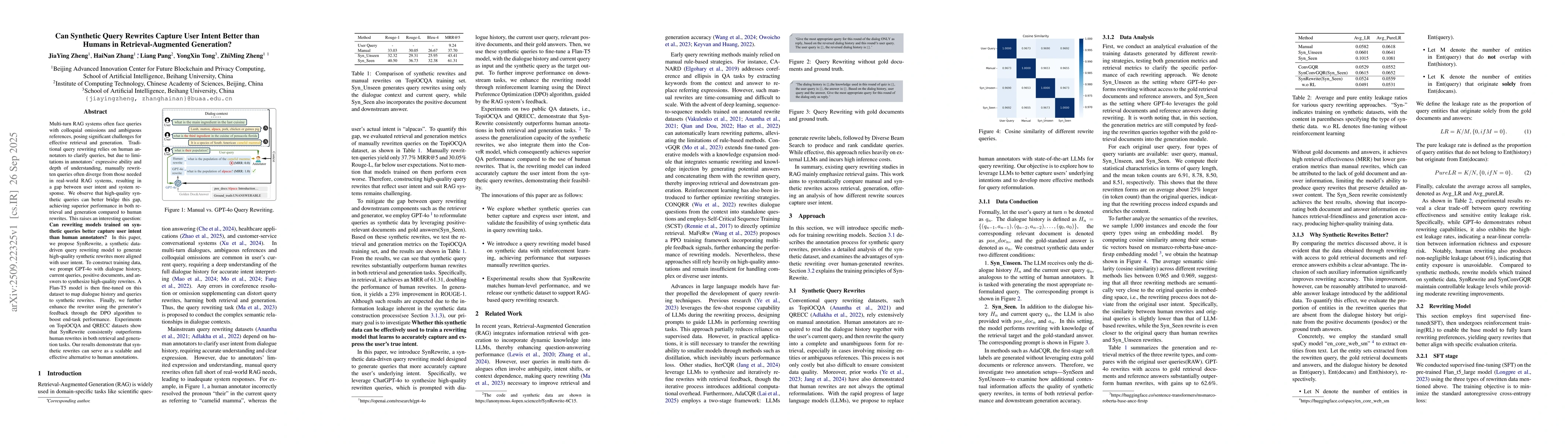 Thumbnail for Can Synthetic Query Rewrites Capture User Intent Better than Humans in
  Retrieval-Augmented Generation?