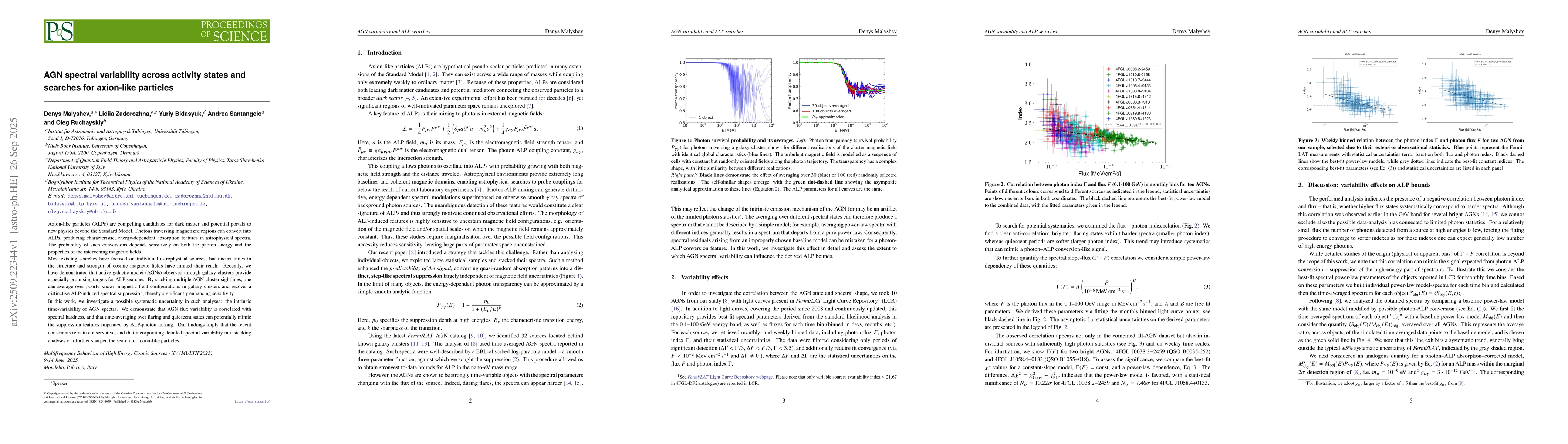 Thumbnail for AGN spectral variability across activity states and searches for
  axion-like particles