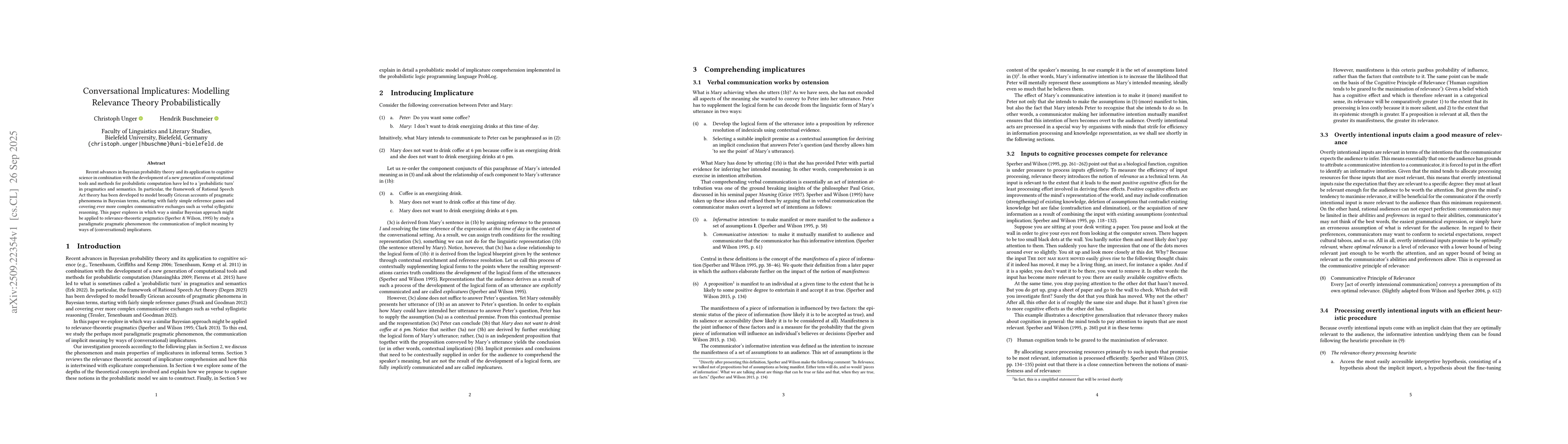 Thumbnail for Conversational Implicatures: Modelling Relevance Theory
  Probabilistically
