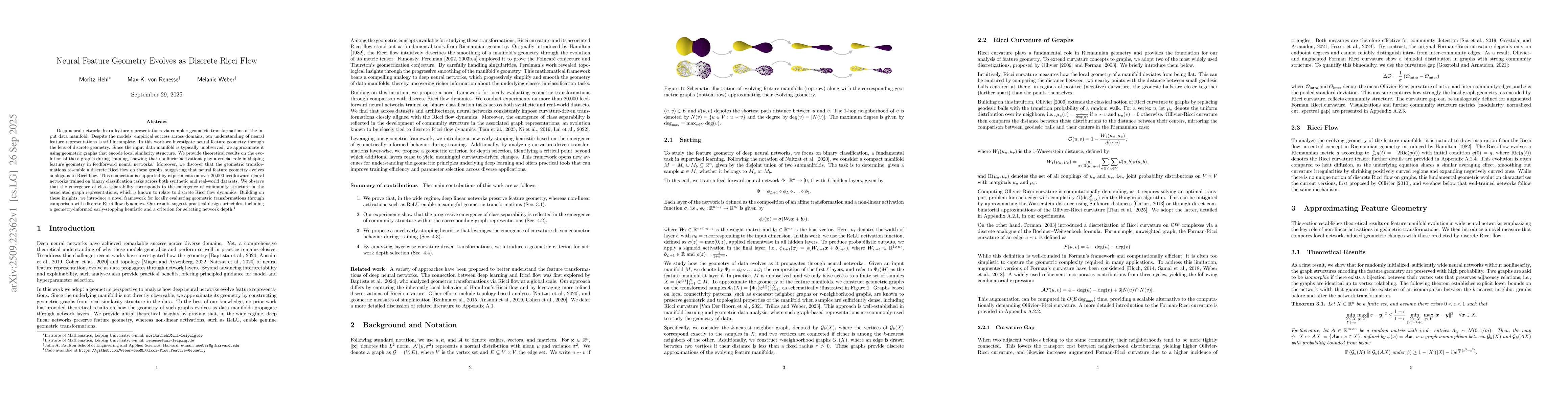 Thumbnail for Neural Feature Geometry Evolves as Discrete Ricci Flow