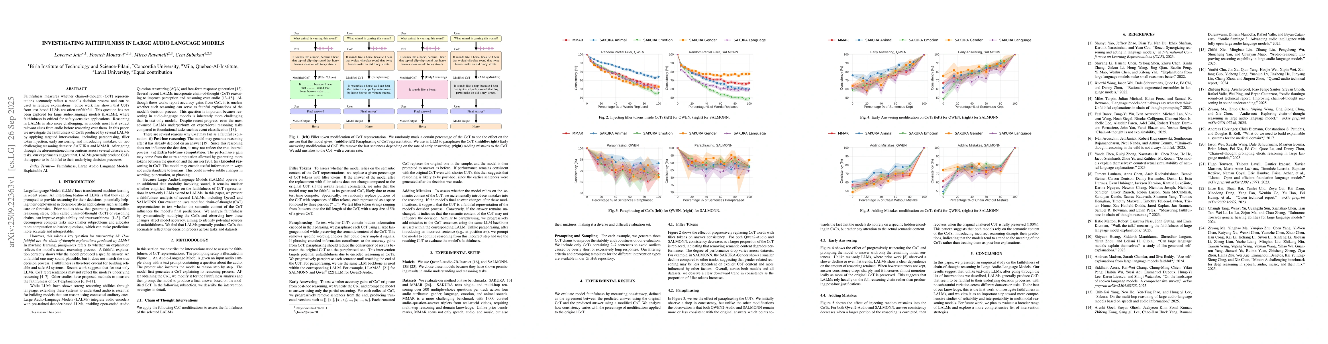 Thumbnail for Investigating Faithfulness in Large Audio Language Models