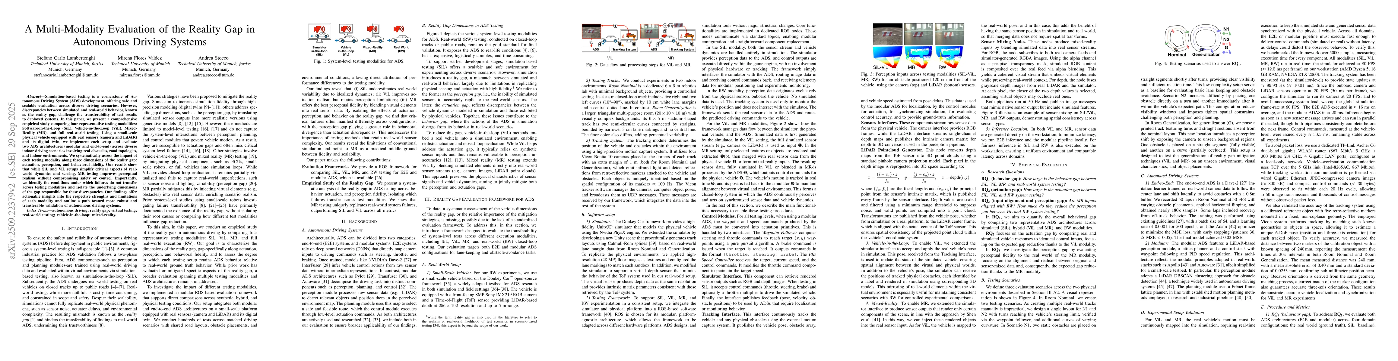 Thumbnail for A Multi-Modality Evaluation of the Reality Gap in Autonomous Driving
  Systems