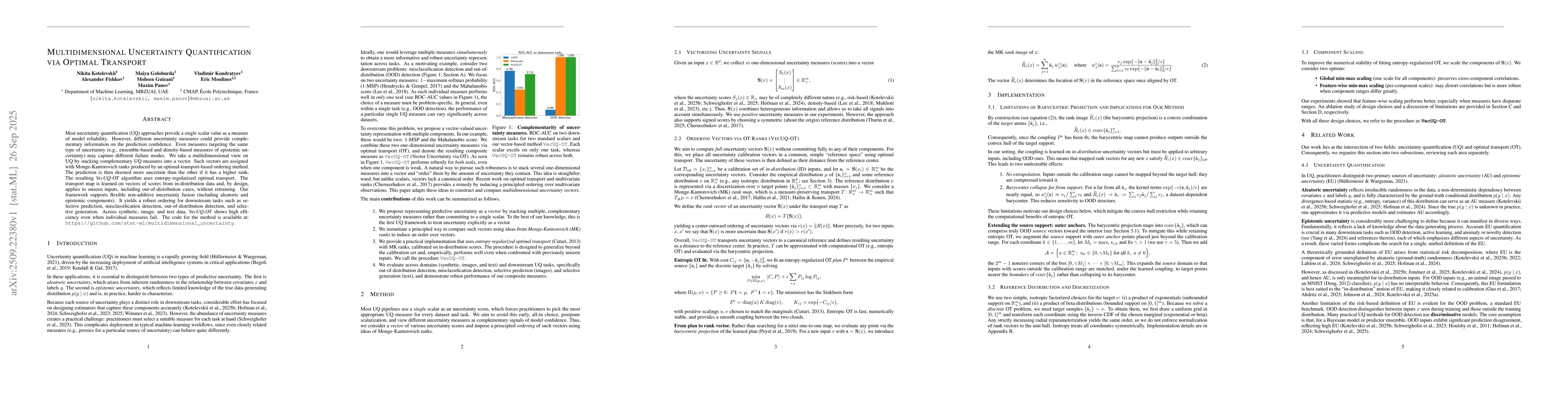 Thumbnail for Multidimensional Uncertainty Quantification via Optimal Transport