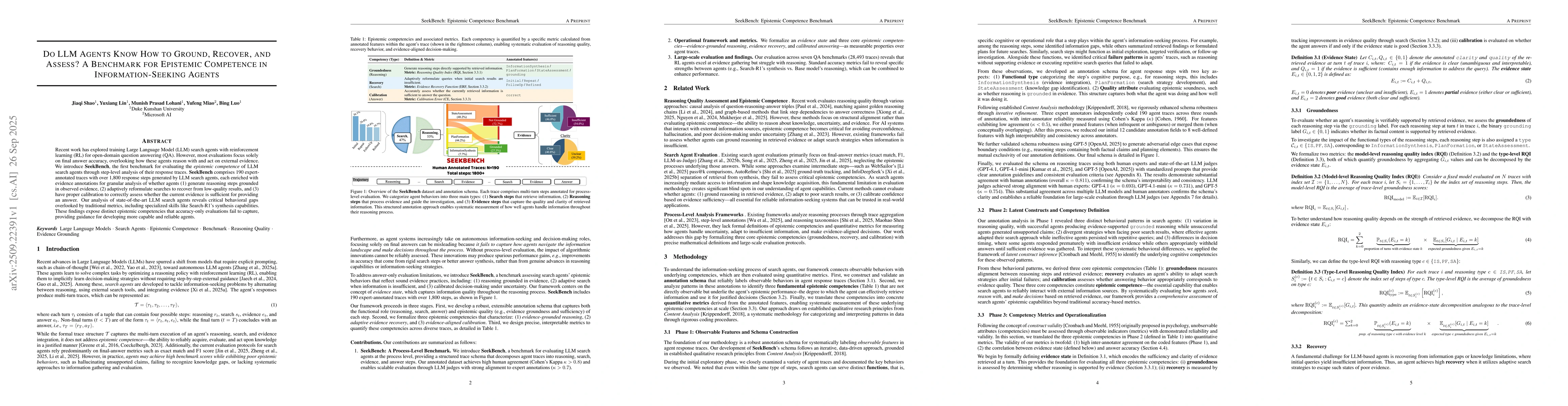 Thumbnail for Do LLM Agents Know How to Ground, Recover, and Assess? A Benchmark for
  Epistemic Competence in Information-Seeking Agents