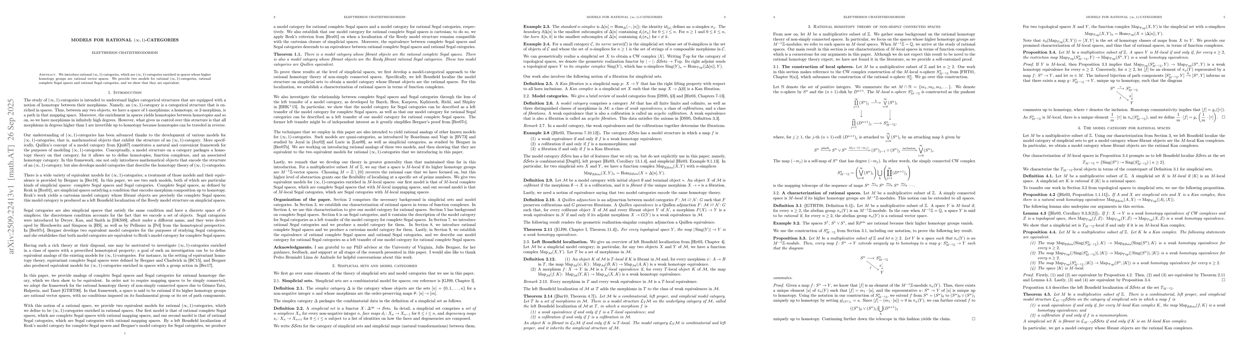 Thumbnail for Models for rational $(\infty, 1)$-categories