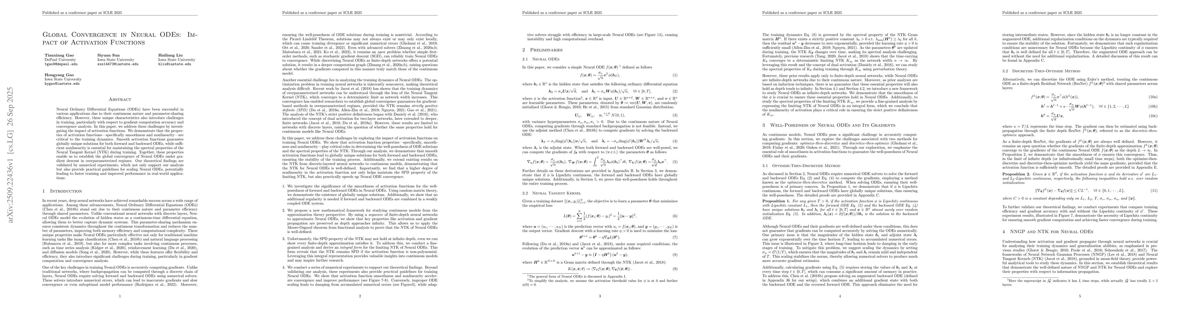 Thumbnail for Global Convergence in Neural ODEs: Impact of Activation Functions