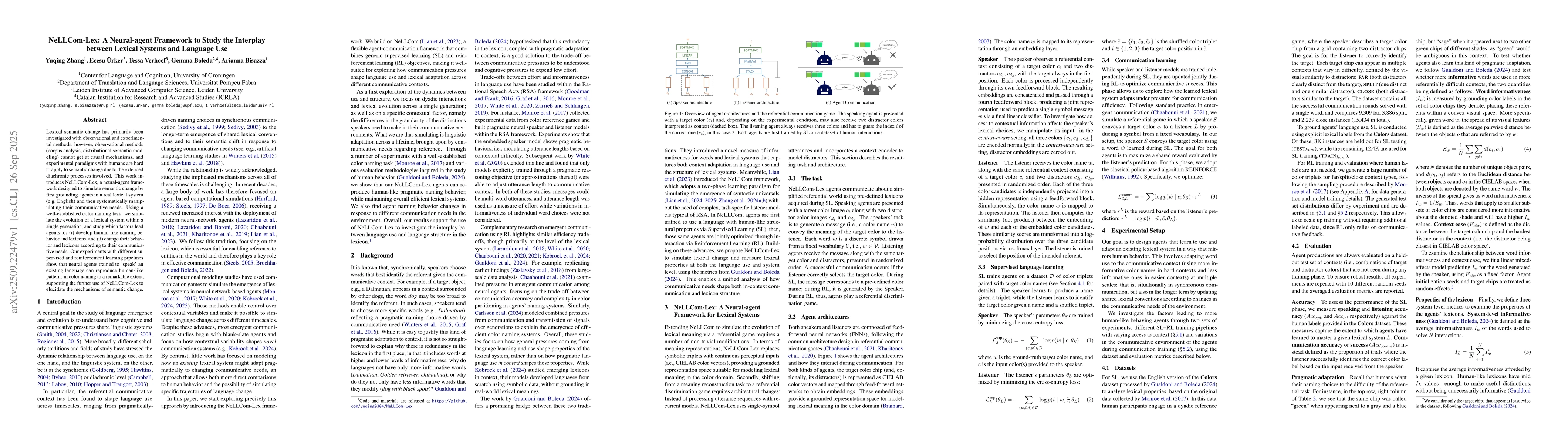 Thumbnail for NeLLCom-Lex: A Neural-agent Framework to Study the Interplay between
  Lexical Systems and Language Use