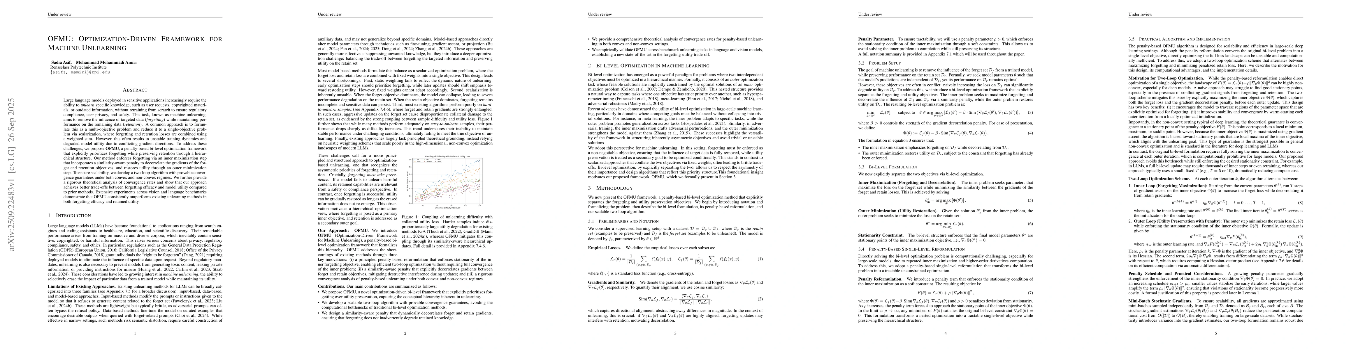 Thumbnail for OFMU: Optimization-Driven Framework for Machine Unlearning