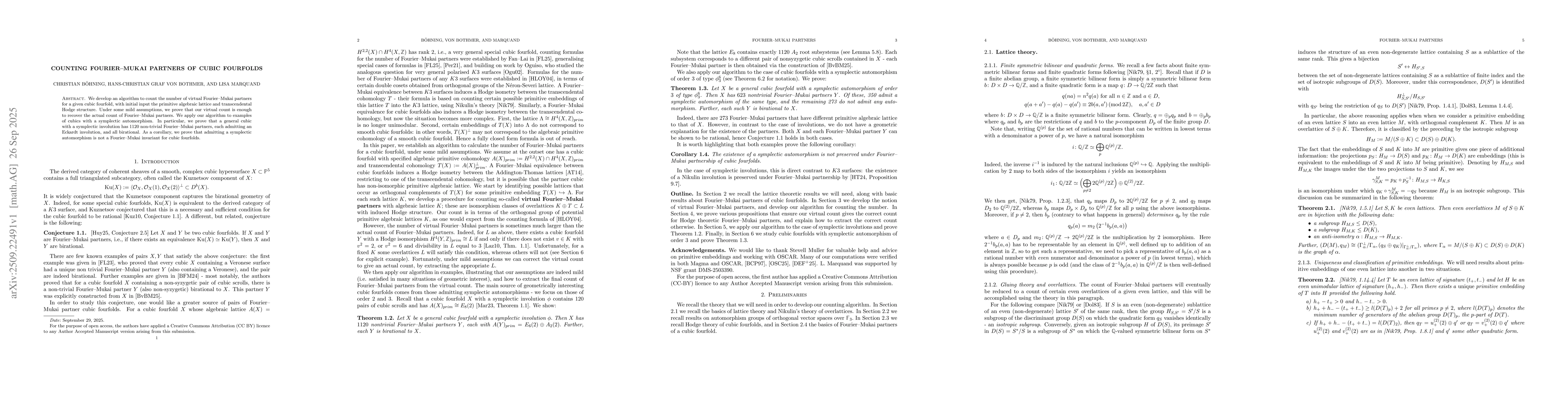 Thumbnail for Counting Fourier-Mukai partners of cubic fourfolds