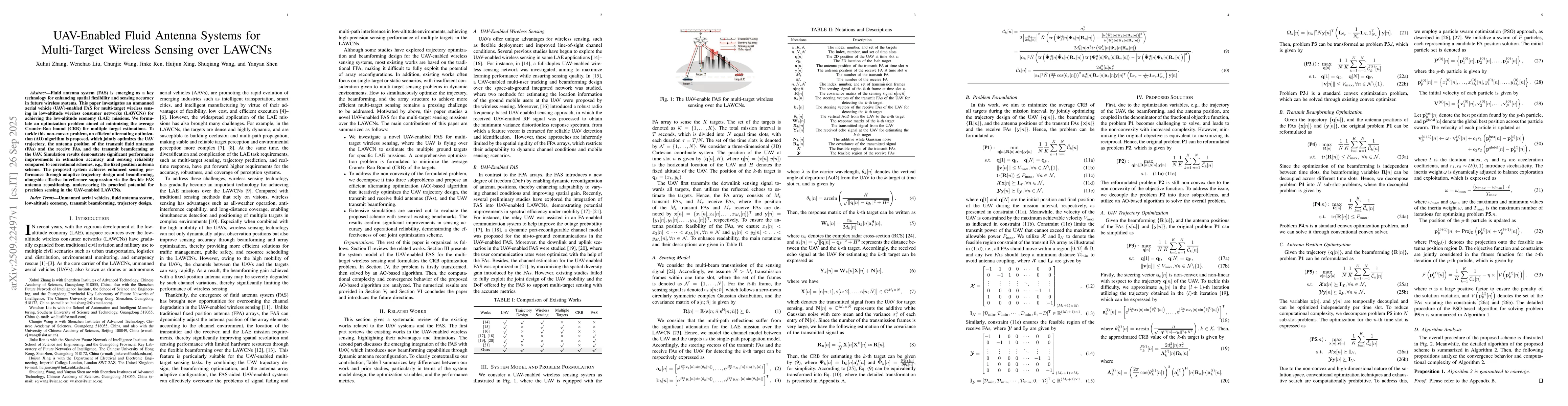 Thumbnail for UAV-Enabled Fluid Antenna Systems for Multi-Target Wireless Sensing over
  LAWCNs