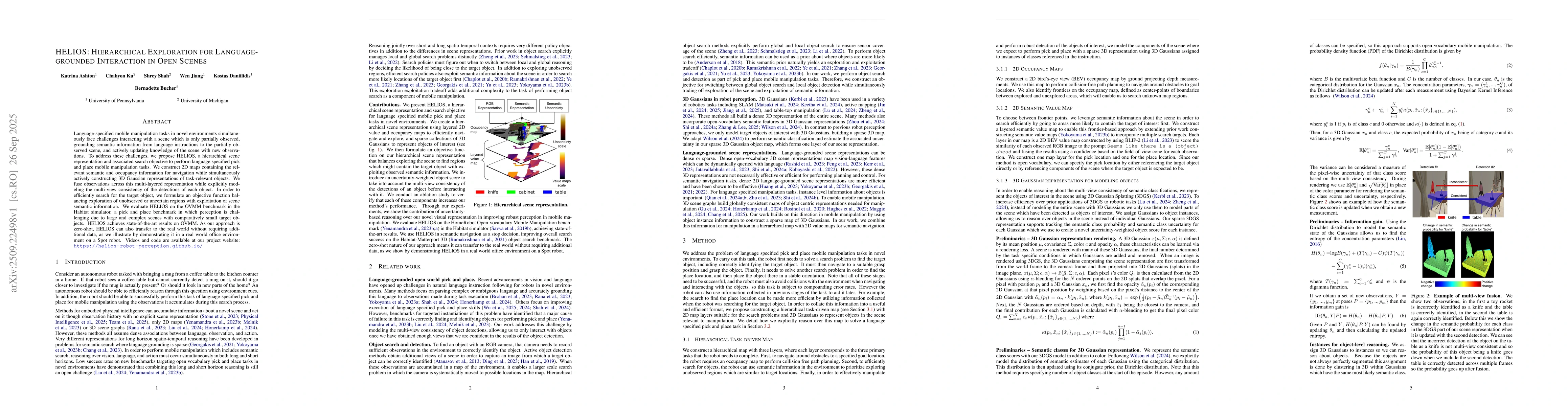 Thumbnail for HELIOS: Hierarchical Exploration for Language-grounded Interaction in
  Open Scenes