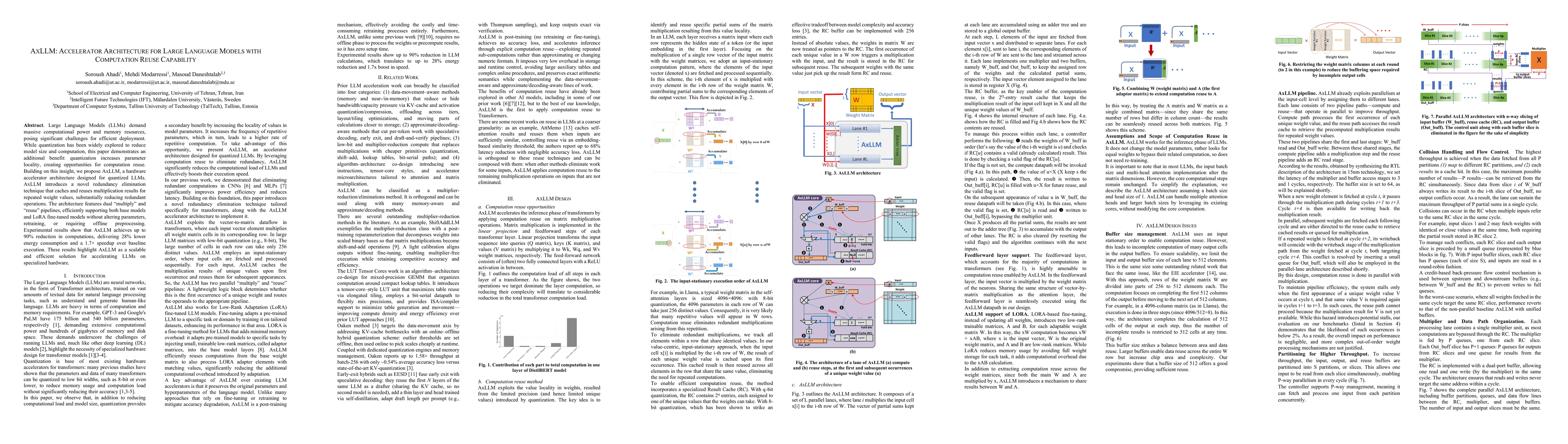 Thumbnail for AxLLM: accelerator architecture for large language models with
  computation reuse capability