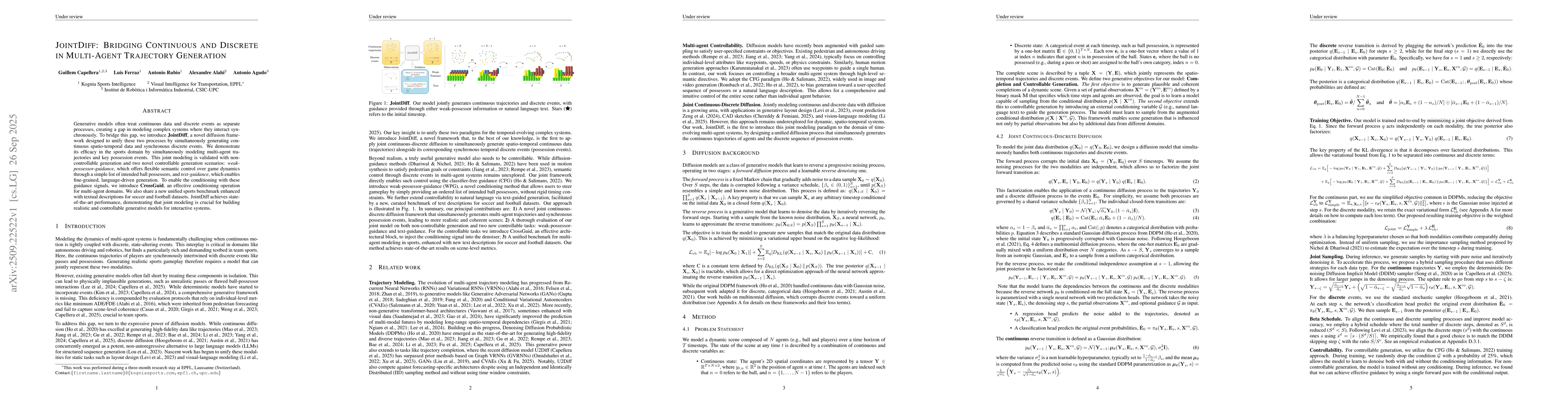 Thumbnail for JointDiff: Bridging Continuous and Discrete in Multi-Agent Trajectory
  Generation