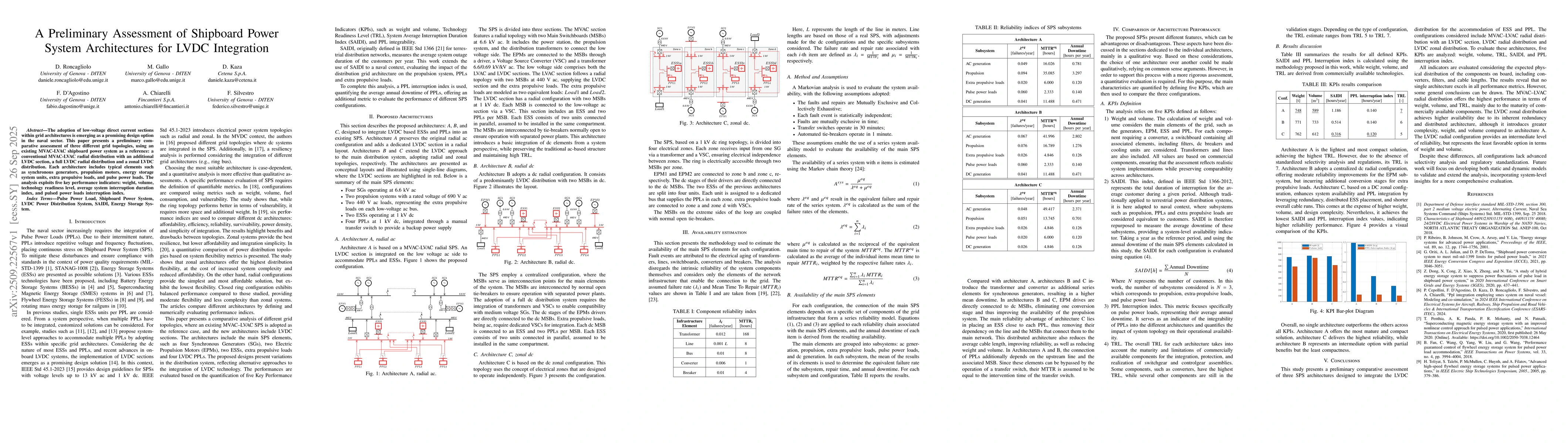 Thumbnail for A Preliminary Assessment of Shipboard Power System Architectures for
  LVDC Integration