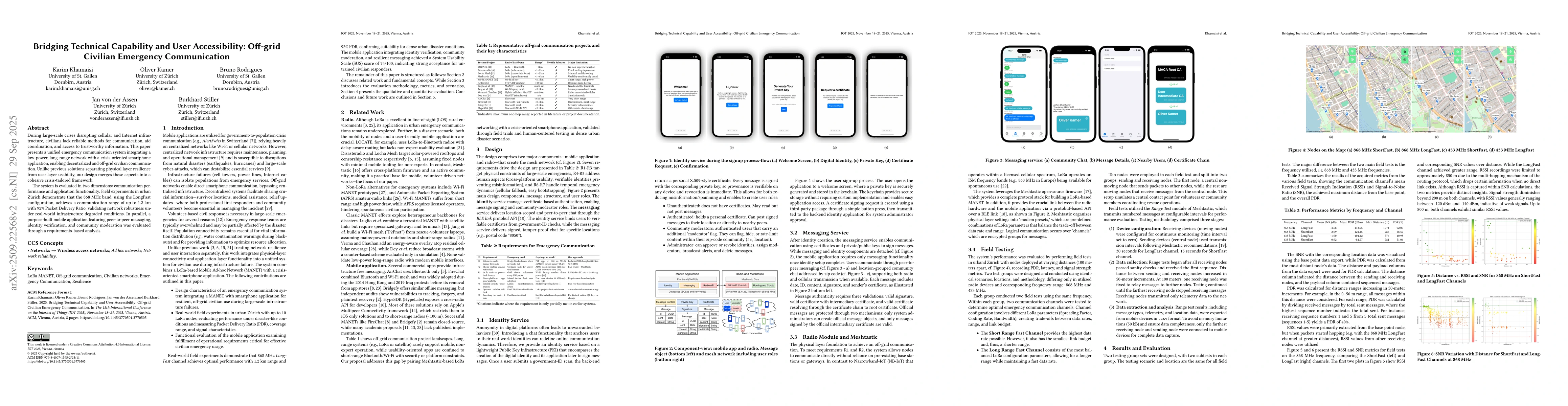 Thumbnail for Bridging Technical Capability and User Accessibility: Off-grid Civilian
  Emergency Communication