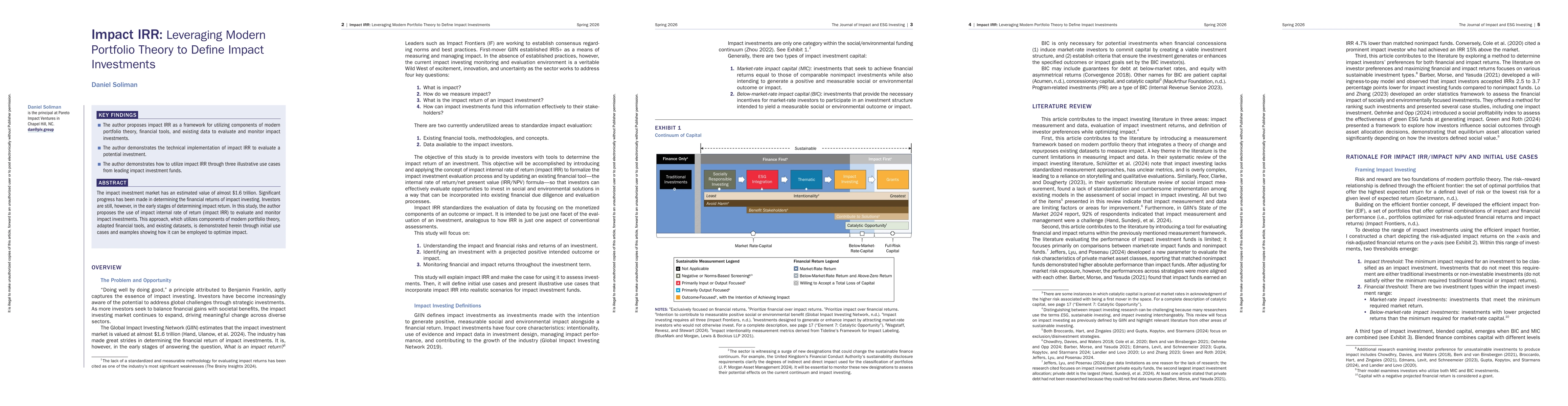 Thumbnail for Impact IRR: Leveraging Modern Portfolio Theory to Define Impact
  Investments