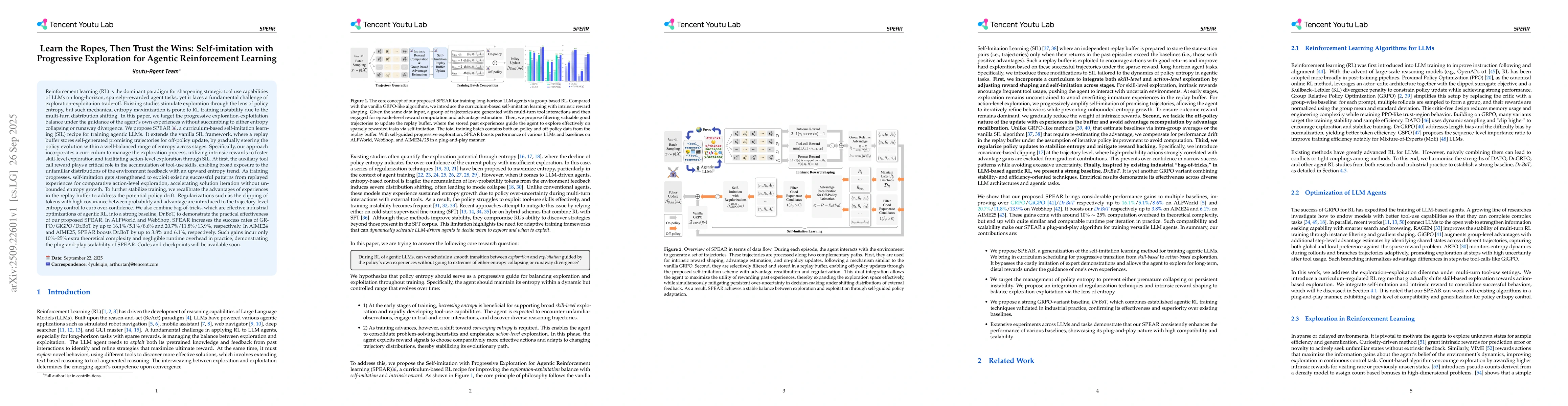 Thumbnail for Learn the Ropes, Then Trust the Wins: Self-imitation with Progressive
  Exploration for Agentic Reinforcement Learning