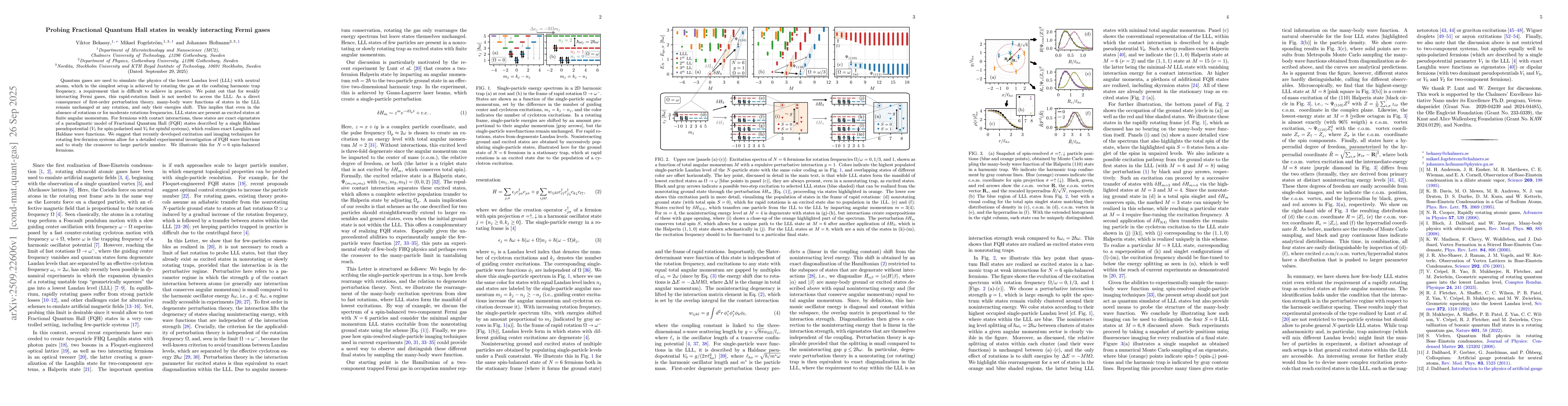 Thumbnail for Probing Fractional Quantum Hall states in weakly interacting Fermi gases