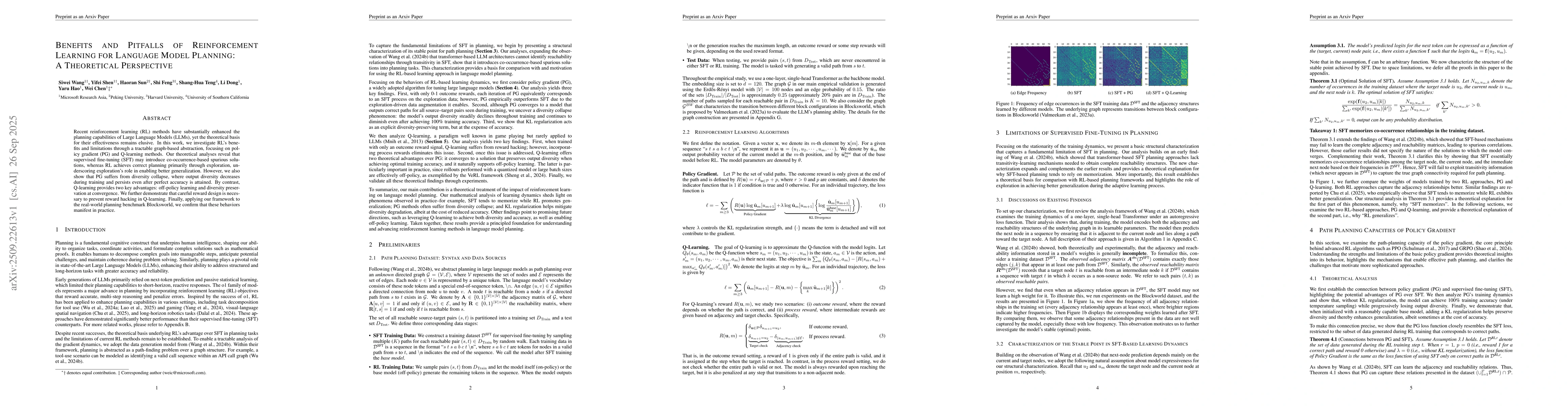 Thumbnail for Benefits and Pitfalls of Reinforcement Learning for Language Model
  Planning: A Theoretical Perspective