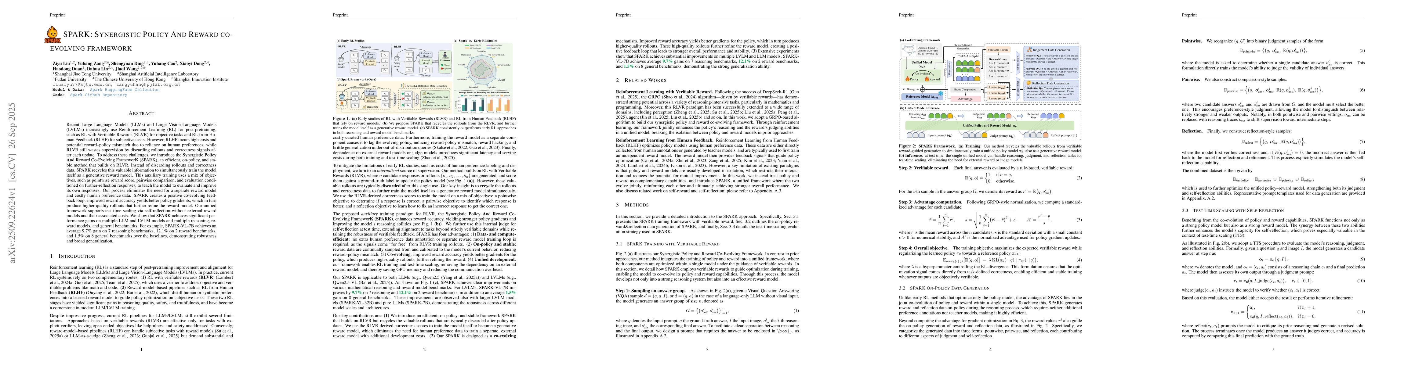Thumbnail for SPARK: Synergistic Policy And Reward Co-Evolving Framework