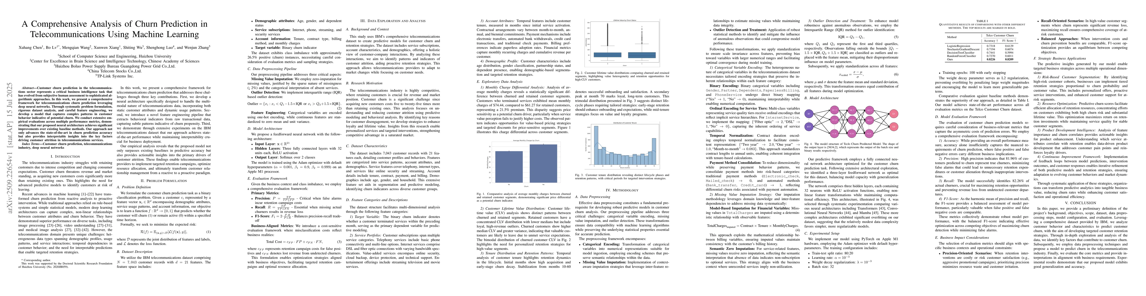 Thumbnail for A Comprehensive Analysis of Churn Prediction in Telecommunications Using
  Machine Learning