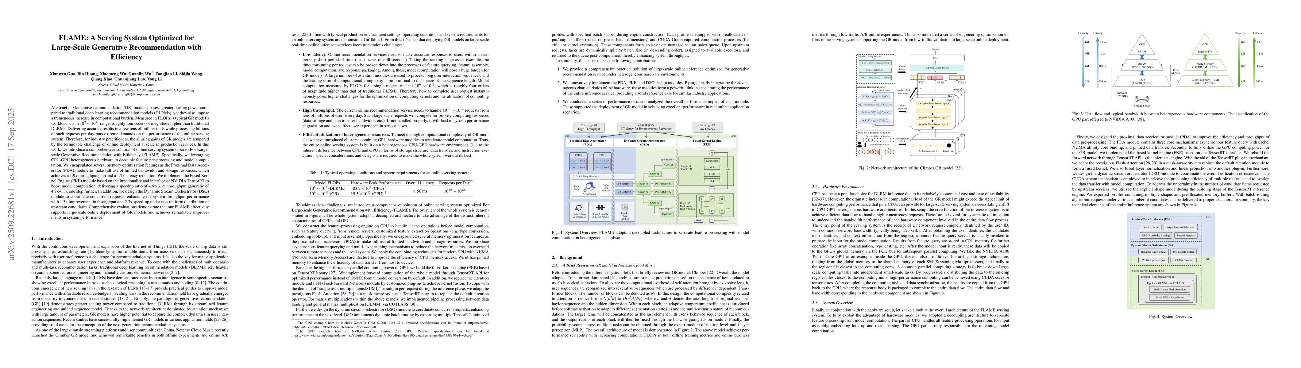 Thumbnail for FLAME: A Serving System Optimized for Large-Scale Generative
  Recommendation with Efficiency