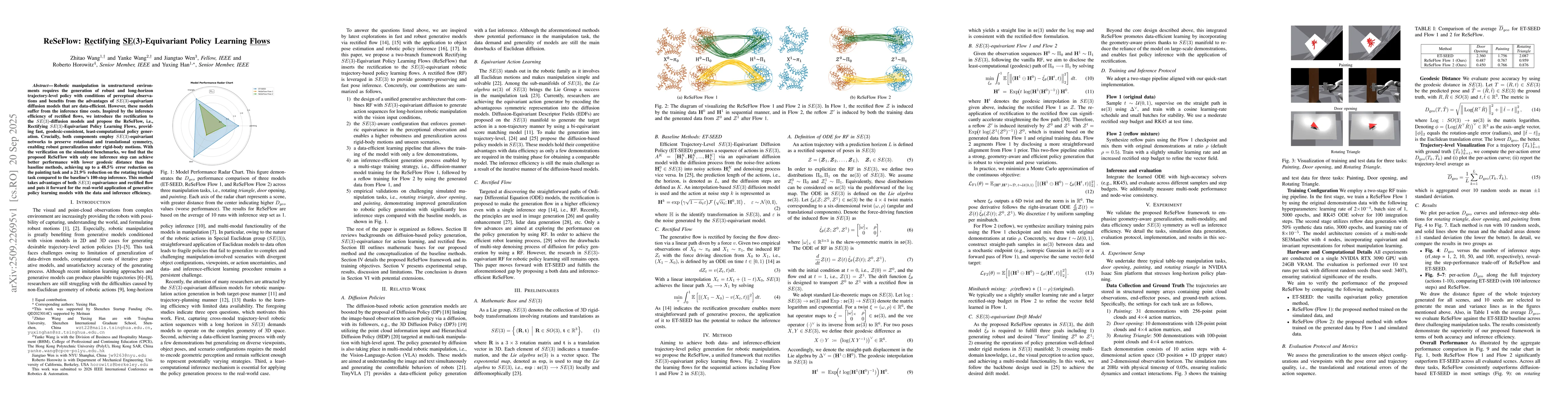 Thumbnail for ReSeFlow: Rectifying SE(3)-Equivariant Policy Learning Flows