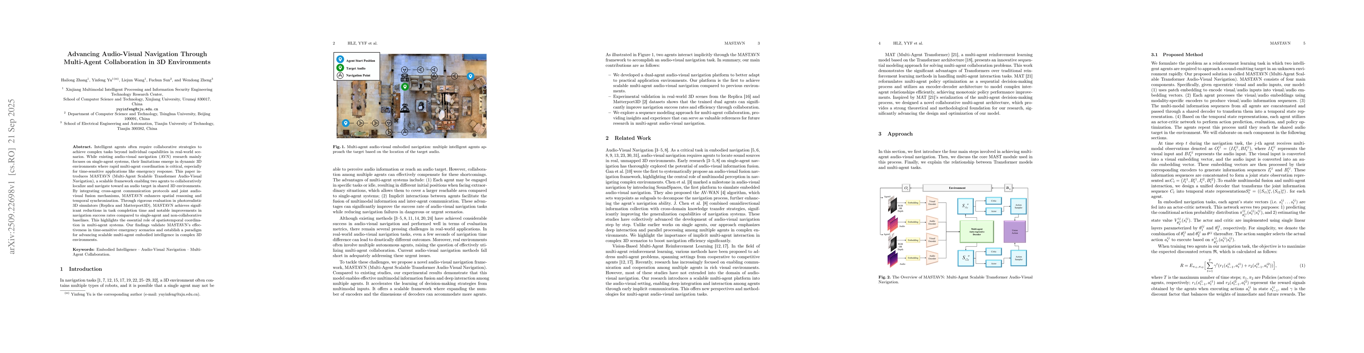 Thumbnail for Advancing Audio-Visual Navigation Through Multi-Agent Collaboration in
  3D Environments