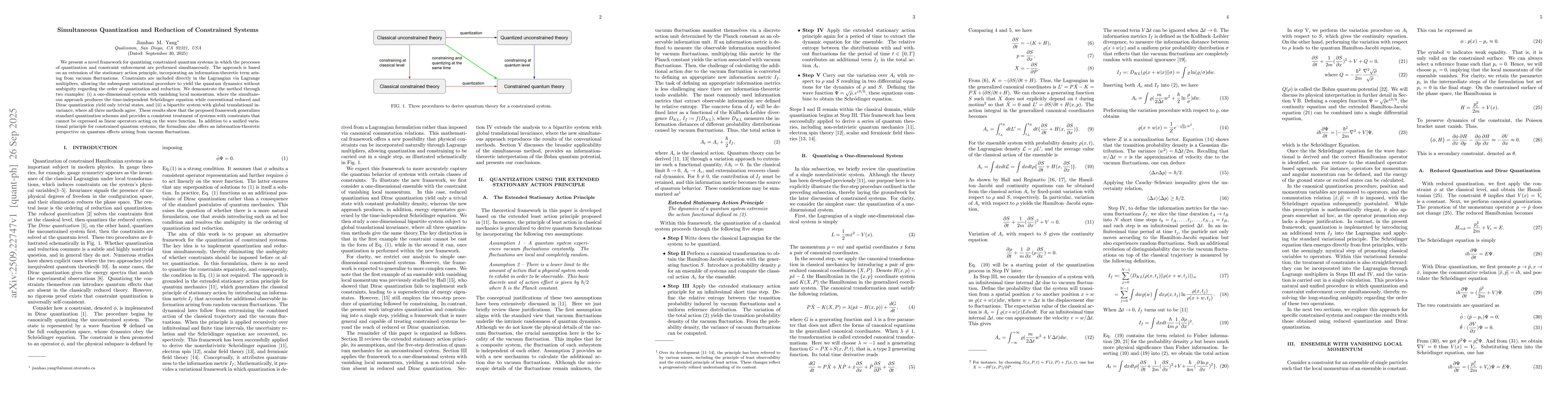 Thumbnail for Simultaneous Quantization and Reduction of Constrained Systems