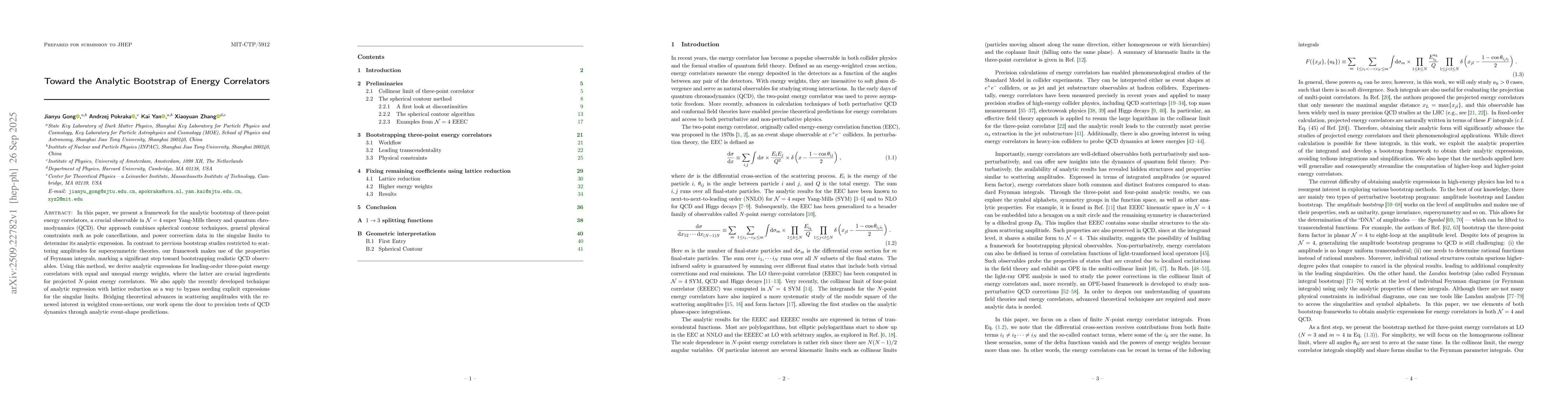 Thumbnail for Toward the Analytic Bootstrap of Energy Correlators