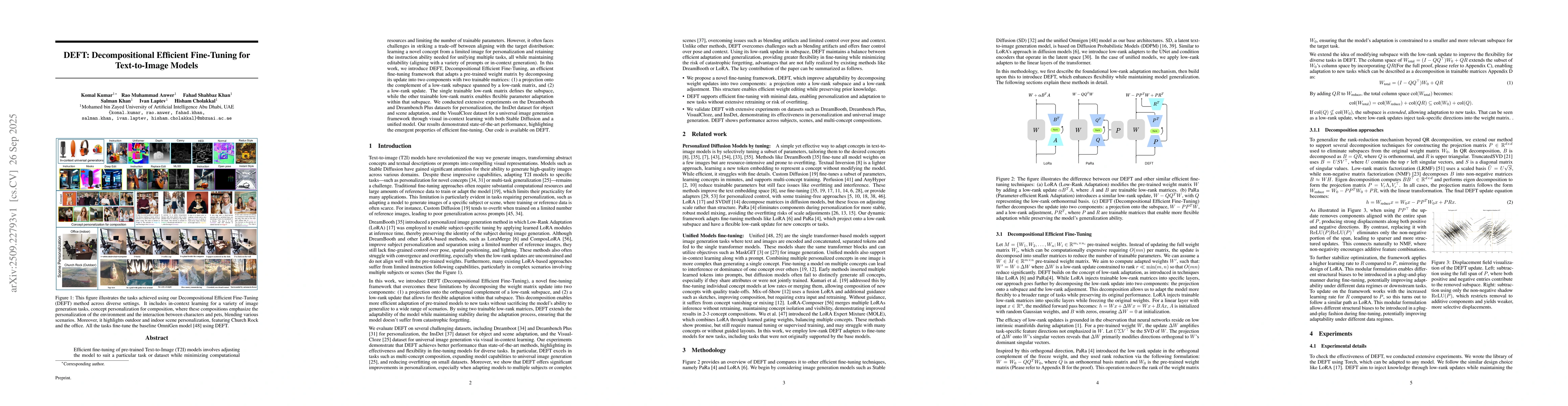 Thumbnail for DEFT: Decompositional Efficient Fine-Tuning for Text-to-Image Models