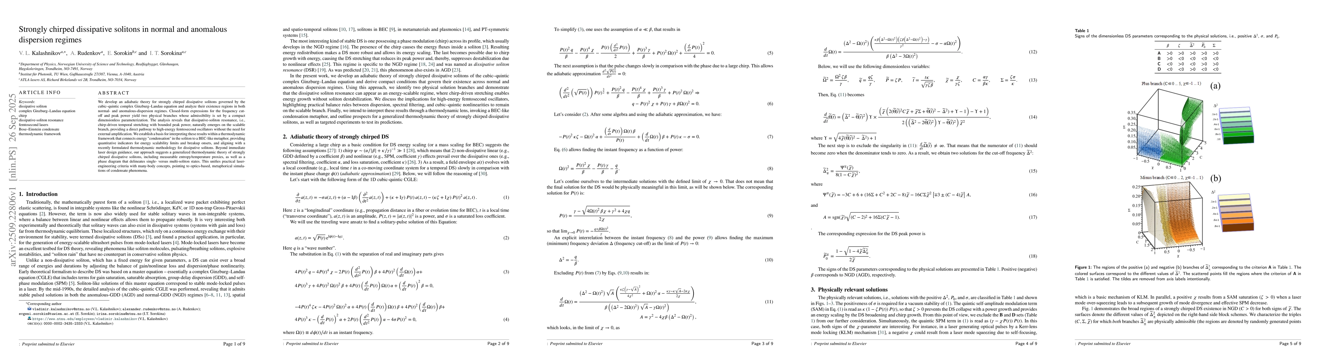 Thumbnail for Strongly chirped dissipative solitons in normal and anomalous dispersion
  regimes