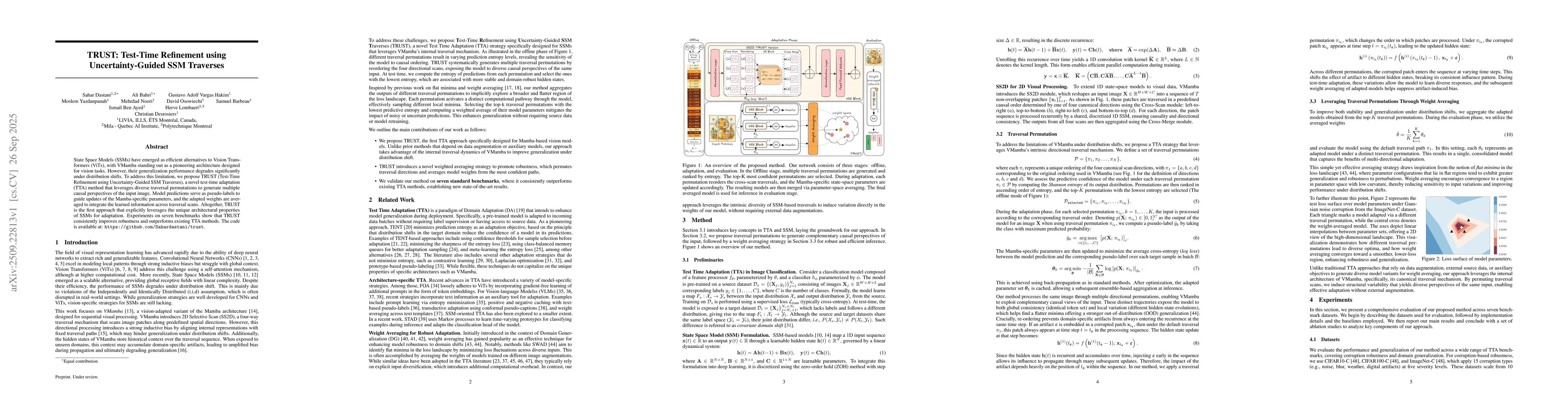 Thumbnail for TRUST: Test-Time Refinement using Uncertainty-Guided SSM Traverses