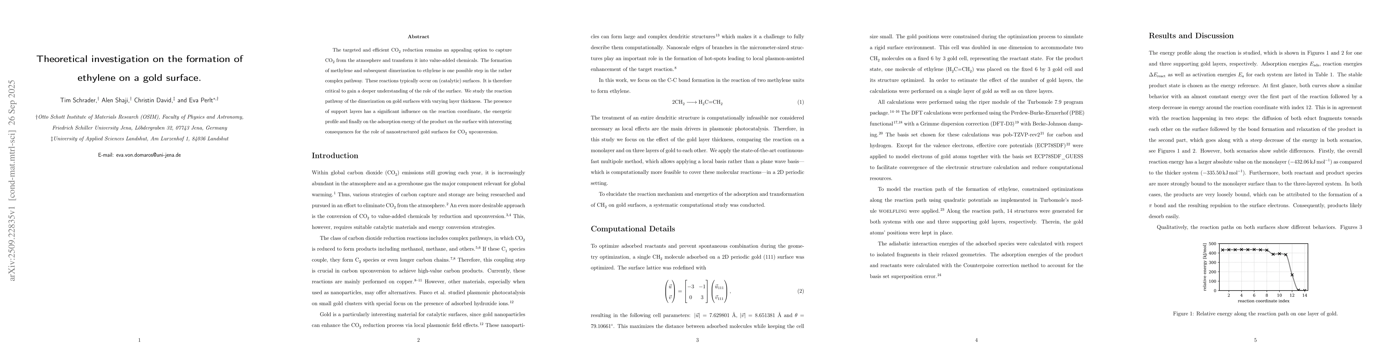 Thumbnail for Theoretical investigation on the formation of ethylene on a gold surface
