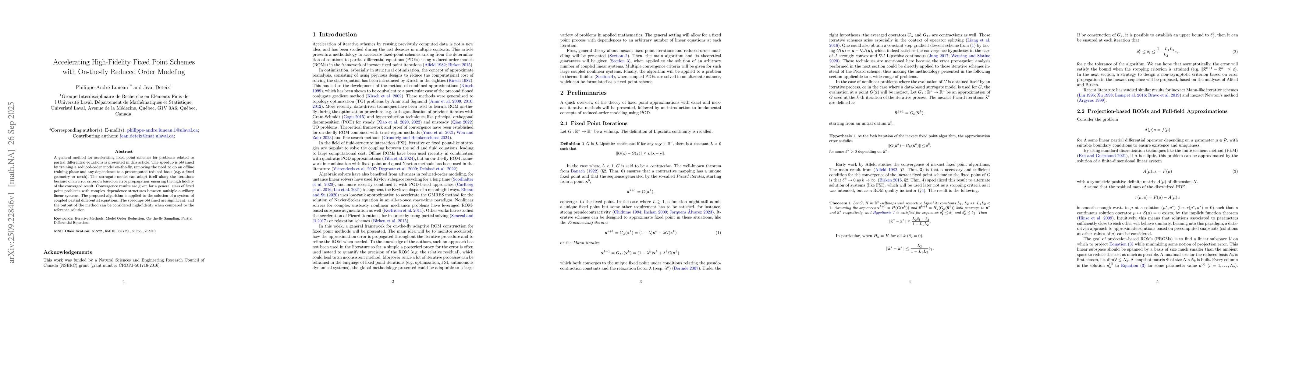 Thumbnail for Accelerating High-Fidelity Fixed Point Schemes with On-the-fly Reduced
  Order Modeling